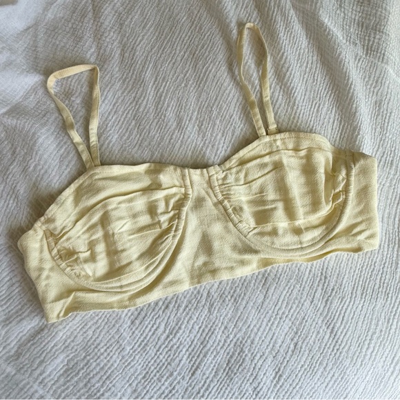 PrettyLittleThing Soft Yellow Top - Picture 1 of 12